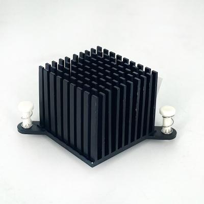 China AL6063-T5 Profiles Extrusion Heat Sink Anodizing Black For South Bridge Chip for sale