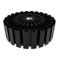 Κίνα Εξώθηση Heatsink αργιλίου φωτισμού 150W οδηγήσεων με τον υποβάλλοντας σε ανοδική οξείδωση Μαύρο προς πώληση