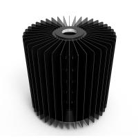 China 300W Bigger Power Aluminum Profile Heat Sink Anodizing Black For LED Lighting for sale
