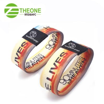 China Factory Price Rfid 13.56MHZ Wristband Nfc Polyester Band x Rfid Ticket Waterproof/Waterproof Stretch Elastic Wrist Band for sale