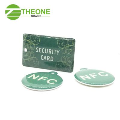 China Waterproof/waterproof contactless offset printing custom shape resin coated 13.56mhz HF epoxy rfid nfc smart card for sale