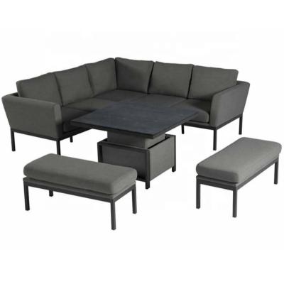 China Quality Modern Luxury Aluminum Frame Outdoor Sectional Sofa for sale