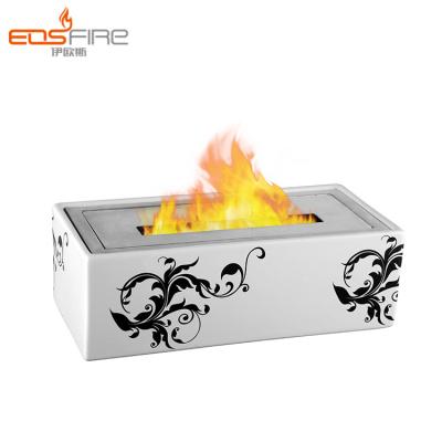 China Modern Eco - Friendly Ceramic Pebbles Small Glass Fireplace Heater for sale