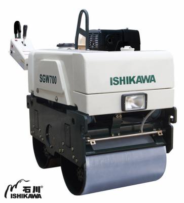 China Turnable Gasoline Hydraulic Walk Behind Vibratory Road Roller Compactor SGW700 for sale