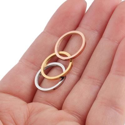 China CLASSIC 15mm Stainless Steel Ring Pendant DIY Jewelry Component Ring Charm Pendant for sale