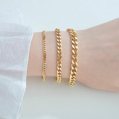 China Gold High Quality Cuban Chain Bracelet Stainless Steel New Men's Bracelet Punk Bracelet for sale