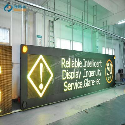 China Aluminum Iron or Cold Rolled EN12966/NTCIP HIS P16 Outdoor Variable LED Message Sign, LED Traffic Billboard for sale