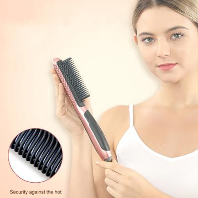 China Hair Styling Multi Temperature Control Curly Hair Straightener Dual Use And Straight Electric Comb for sale