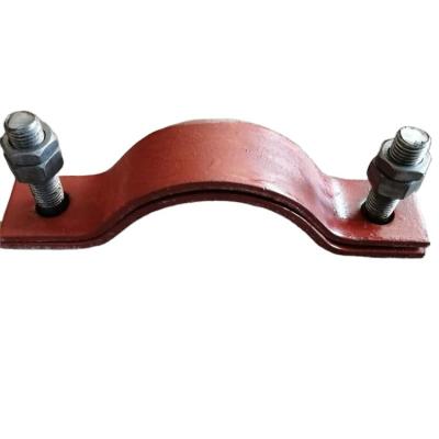 China Industrial Double Hole Pipe Clamp Saddle Hole Easy Installation Rigid Belt for sale