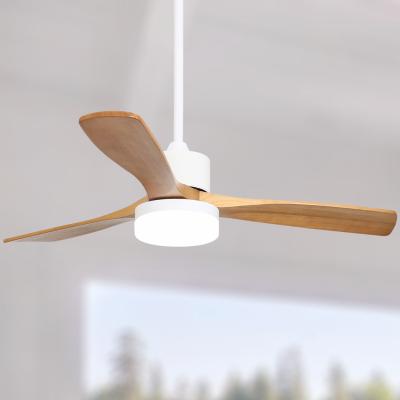 China Reverse Function Simple Design Timber 36W DC Motor Lighting Luxury Commercial Indoor Decorative Cool Ceiling Fan with Light and Remote Control for sale