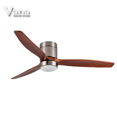 China With Knock Down Function And Wifi Remote Control Wooden AC Blade Fan High Speed ​​Nordic Ceiling Fan With Light Control for sale