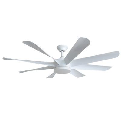 China Commercial Light Reversible Function ABS Extra Wide Blade LED Ceiling Fans Dimmable Switch Ceiling Fan White, Remote Control Light for Coastal Areas for sale