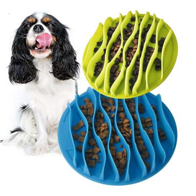 China Customization Acceptable Hot Sales Viable Lick Mat Anti-Choke Easy Cleaning Durable Food Grade Silicone Slow Pet Bowl Feeded for sale