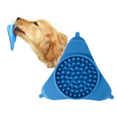 China Amazon Viable Hot Sales Suction Cup Custom Feeded Slow Bathing Dog Licking Mat Food Grade Silicone Dog Lick Mat for sale