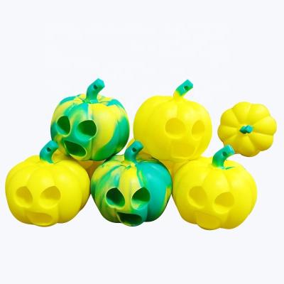 China Playing Wholesale Custom Anxiety Stress Relieve Funny Toys Pumpkin 3D Decompression Grip Ball Silicone Moving Person Toys for sale