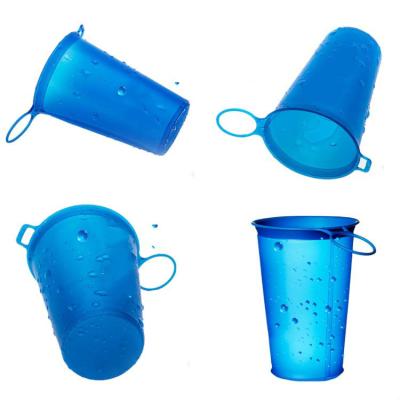 China Latest Design Portable Unbreakable Soft Outdoor Soft Sport Cup Food Grade TPU Material Collapsible Water Bottle for sale