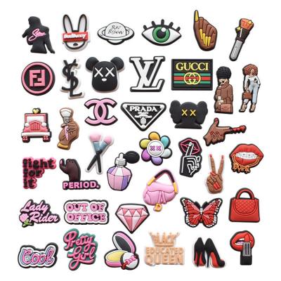 China Clog Soft PVC Bad Bunny Croc Shoe Decorations Designer Charm Selling Charms Custom Mexican Style Hot Luxury Cartoon for sale