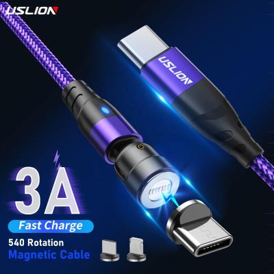 China USB High Speed ​​Transfer Adapter USLION TYPE C to Light up Magnetic 60W Fast Charging Cable Type-C toType-C PD 60W Fast Charging Cable for iPhone Laptop for sale