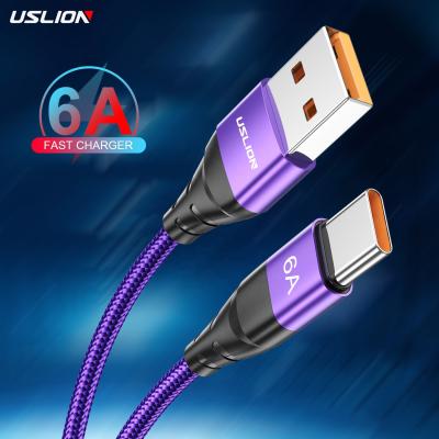 China Hot Selling Fast 6A Charging+Data USB Charging+Data Cable Charger Mobile Phone Transmission Fast Charging USB Type Cable Type C Data Cables For Huawei for sale