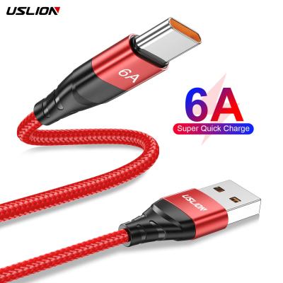 China OEM 1 Meter 6A 66W USB Fast Charging Micro USB Fast Charging 6A Charging+Data Transmission USLION Type C Cable Charger Mobile Phone 5A 3A 55W 33W Cable Type C Data Cables for sale