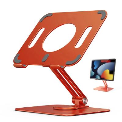 China Adjustable Aluminum Adjustable Folding 360 Angle USLION Portable Flexible Rotate Desktop Stand Table Tablet Stand Holder for sale