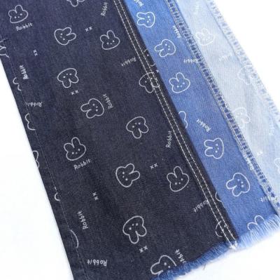 Chine Jeans pour enfants, chemise, chemise, tissu imprimé, magnifique lapin, 6 oz de denim à vendre