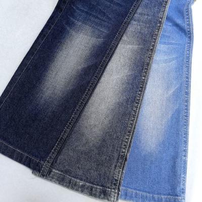 China Dual Core Cotton Spandex Denim Fabric Dark Blue Denim Cloth 8.6oz for sale