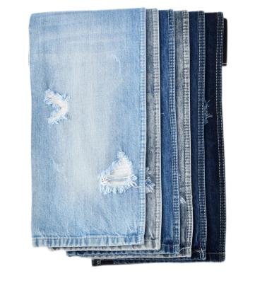 China Plain Dyed Shrink Resistant 100 Cotton Denim Fabric 12oz for sale