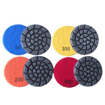 China Flooring Pad Harmony Series 4 Inch Diamond Dry Flexible Polishing Pads For Concrete Floor for sale