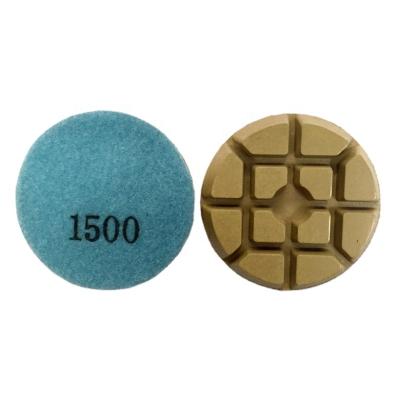 China Floor and natural stone surface small grinding king series 30 grit dust 50 100 200 400 800 1500 3 inch set diamond polishing pad for sale