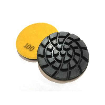 China Buffalo Series 50 Floor Grit 100 200 400 Wet 4 Inch Diamond Concrete Polishing Pads for sale