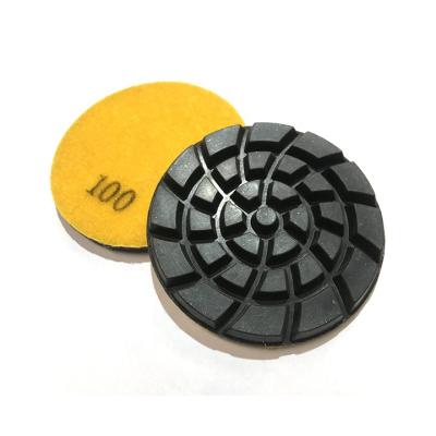 China Buffalo Series 50 Flooring Grit 100 200 400 4 Inch Wet Terrazzo Backed Floor Grinding And Polishing Pad for sale