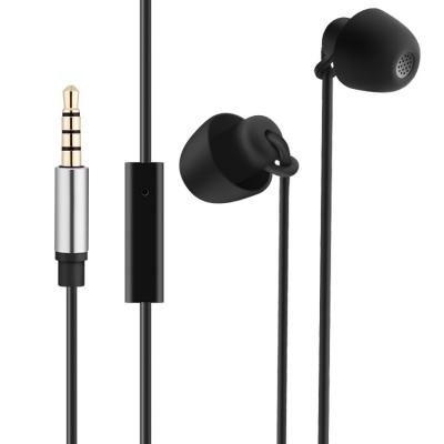 China Built-in Microphone Soft Silicone Sleep Earphone Wired Super Mini In-Ear Earphone Mini Headphones With Microphone 3.5mm Earbuds for sale