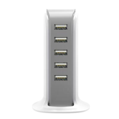 China 5 Ports Portable Multi Charger USB Charger 6A USB Fast Charger For iPhone iPad SamsungGalaxy Protection for sale