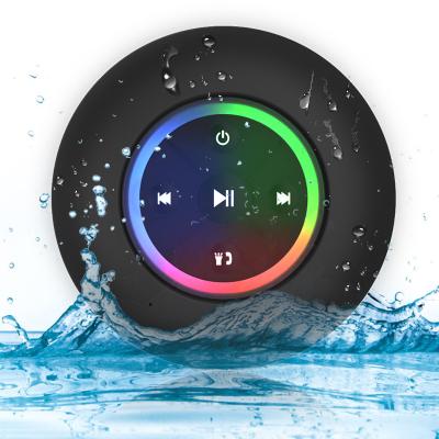 China Cheap Price EZCast RGB LED Light Sucker Speaker Shower Waterproof Mini Speaker IPX4 BTS06 Portable Speaker From Promotional Project for sale