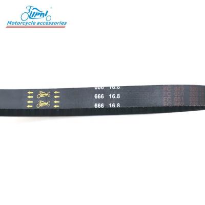 China Motorcycle scooter clutch driven belt gear pulley rubber belt for AD50 666-16.8 LIPAI 666-16.8 for sale