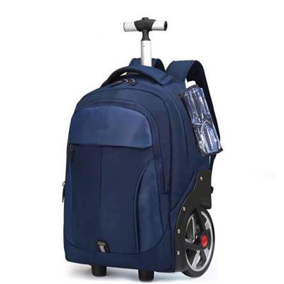 China Anti-Theft Inson Custom Logo Nylon Multi-Compartment With Features Business Big Wheel Backpack Rolling Bag for sale