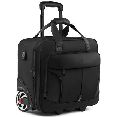 China Anti-Theft Inson Customized Water Repellent Overnight Premium Briefcase Trolley Light Weight Laptop Bag With Wheels For Men Women for sale