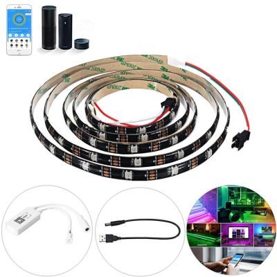 China Hotel Manufacturer Wholesale Rgb 5050 5v Ws2812 Programmable Usb Led Strip 5m 30 Bits/m Smart Strip for sale