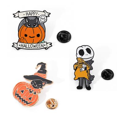 China China Wholesale halloween  Metal Pins Supplier Glitter Brooch Anime Hard Enamel pin Soft Lapel Badge Manufacturer Custom Enamel Pin for sale