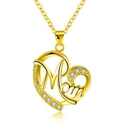 China TRENDY Mother's Day Necklace Fashion Mom Letter Love Necklace Charms Pendant Necklace Best Gift For Mother for sale