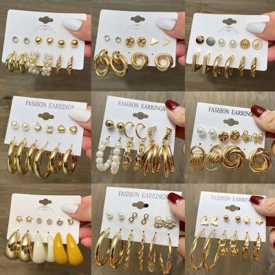 China Wholesale Earrings Jewelry Vintage 2022 Trend Set Of Earrings For Women for sale