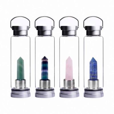 China Hot Selling Gemstone Infused Stones Viable Water Bottle Nature's Crystal Tour for sale