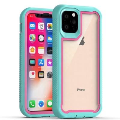 China Armor Shockproof Shockproof 3 in 1 Rugged Clear PC+TPU+PET Dual Layer Protector Phone Case For Iphone 6 7 8 P X XR 11 12 Pro Max for sale