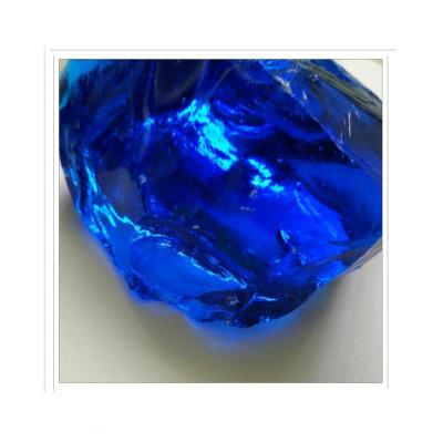 China Garden Landscape Deocration Landscaping Blue Crushed Glass Rock for sale