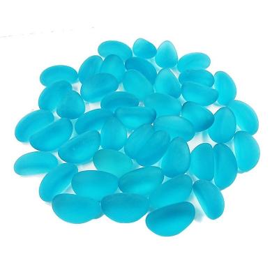 China Eco - Friendly Aquarium Decoration Gems Aquarium Ornament Marbles Pebbles Beach Glass Beads , Decorative Gravel Rocks Stones For Table Scattering for sale