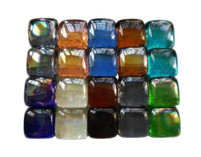 China Amber Zircon Fire Glass Fire Beads Diamond Reflective Glass Pebble and Glass Beads for sale