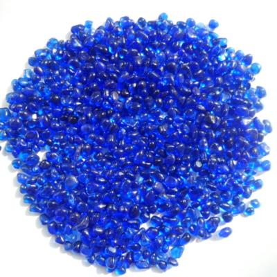 China Eco-friendly Glass Beads Top Decorative Iridescent Seascape Blue Color Crystal Glass For Swimming Pool for sale