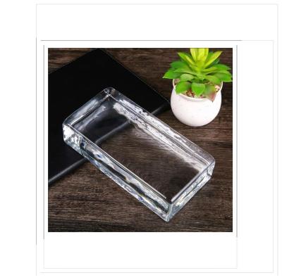 China 50x100x200mm Hot Melt Stocked Transparent Glass Brick for sale