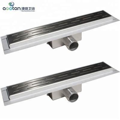 China New Design Stainless Steel Modern European Rectangular Shower Drain Linear Floor Drain for sale